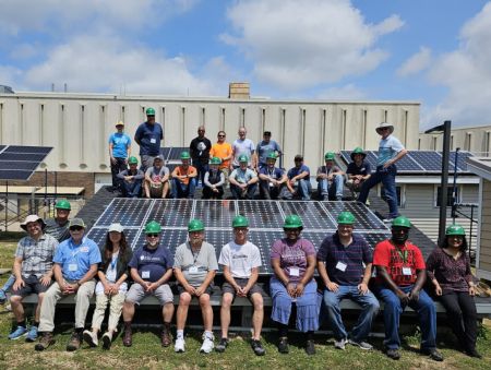 A photo of participants at the Summer STEM Solar Institute 