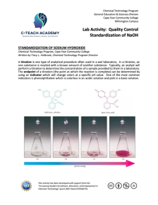 Screenshot for C-TEACH Academy:  Standardization of NaOH & Introduction to Quality Control Laboratory Experiment