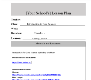 Screenshot for Curriculum for Data Science Tidy Data