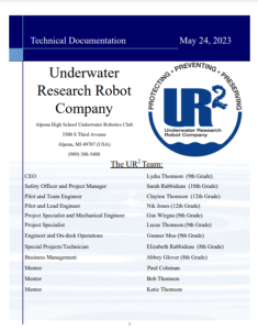 Screenshot for Underwater Research Robotics: Technical Report