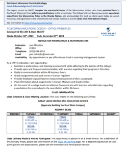 Screenshot for Telecommunications Design - Office Principles: Course Outcome Summary and Syllabus