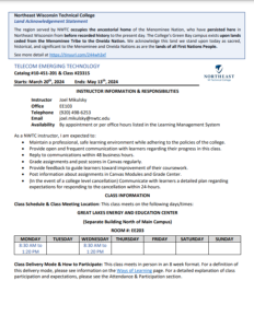 Screenshot for Telecommunications Emerging Technologies: Course Outcome Summary and Syllabus