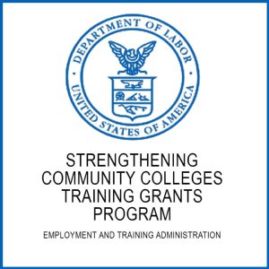 A graphic image of the Strengthening Community Colleges Training  logo