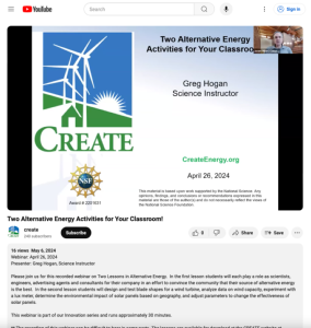 Screenshot for Two Alternative Energy Activities for Your Classroom