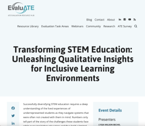 Screenshot for Transforming STEM Education: Unleashing Qualitative Insights for Inclusive Learning Environments