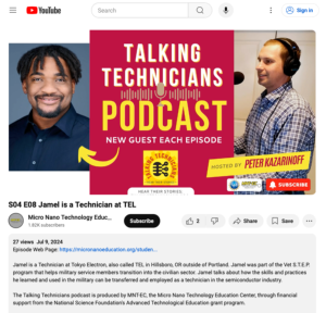 Screenshot for Talking Technicians: Jamel is a Technician at TEL (Episode 8)