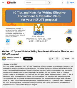 Screenshot for 10 Tips and Hints for Writing Recruitment & Retention Plans for your NSF ATE proposal