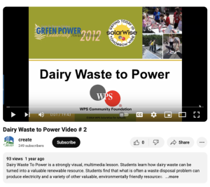 Screenshot for Dairy Waste to Power Video (2 of 5): Cows to Milk