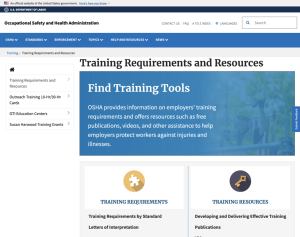 Screenshot for Outreach Materials for Training & Reference