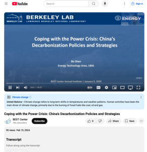 Screenshot for Coping with the Power Crisis: China's Decarbonization Policies and Strategies