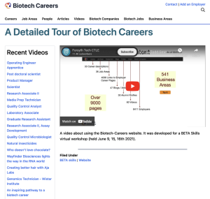 Screenshot for A Detailed Tour of Biotech Careers