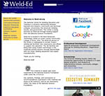 Screenshot of Weld-Ed website
